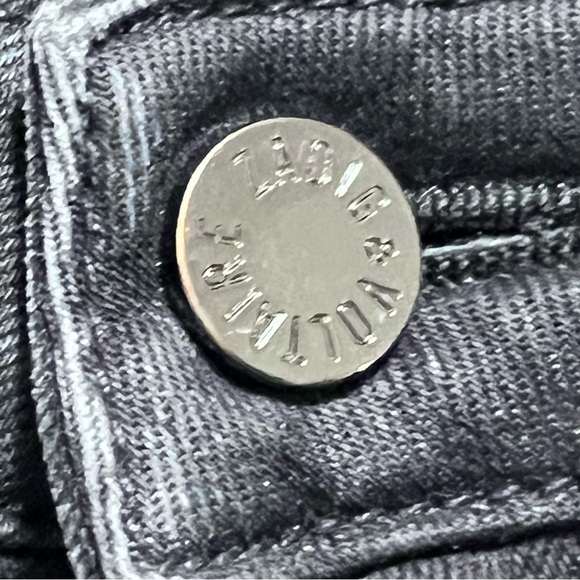 Zadig & Voltaire Grey Black Skinny Jeans Zipper Ankle Size 25 - Picture 10 of 15